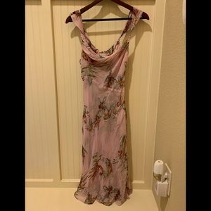 Pink Floral Maxi Dress DVF silk